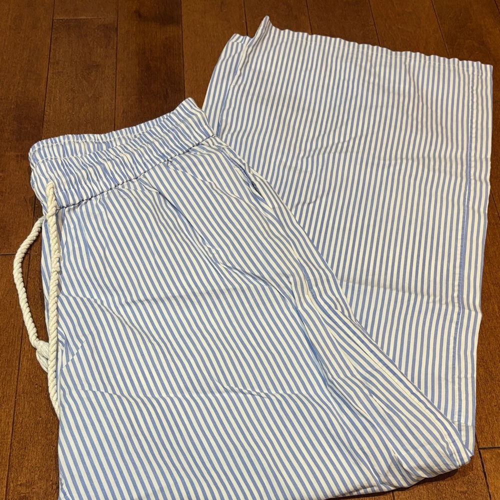 Pinstripe coverup pants